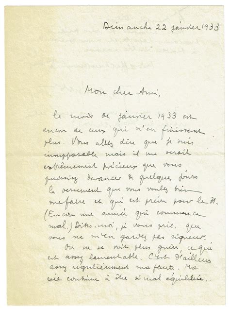 Autograph letter signed by Breton André French writer and poet 1896