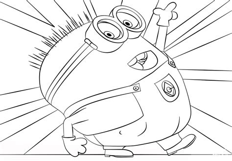 Minion Jerry Coloring Page Colouringpages