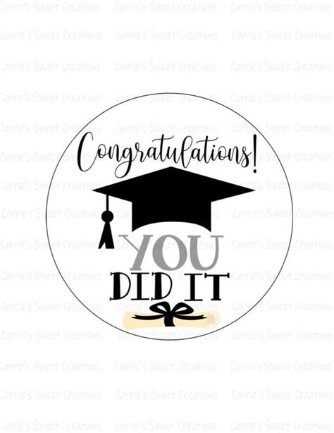 Graduation Printable Tags Congratulations You Did It Class Of 2020