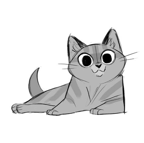 Daily Cat Drawings Cartoon Cat Drawing Cat Sketch Kitten Drawing