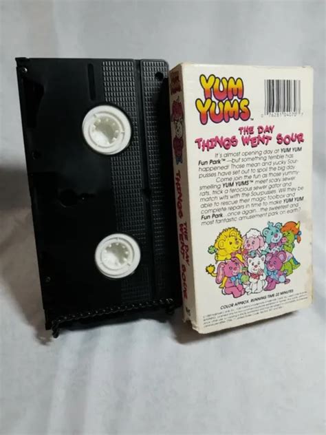 Yum Yums The Day Things Went Sour Vhs Tapes 1989 Vintage Cartoon Oop