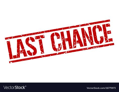 Last Chance Stamp Royalty Free Vector Image Vectorstock