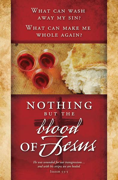 Nothing But The Blood Of Jesus Communion Bulletin Cokesbury