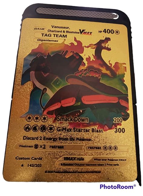 Mavin Venusaur Charizard Blastoise VMAX Gigantamax Tag Team Gold Foil Pokemon Card