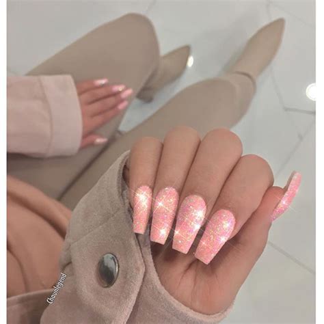 Peach Glitz For S Hossine Glitter Omgbeautysolutions Nailsbyleah Shiny Nails Designs