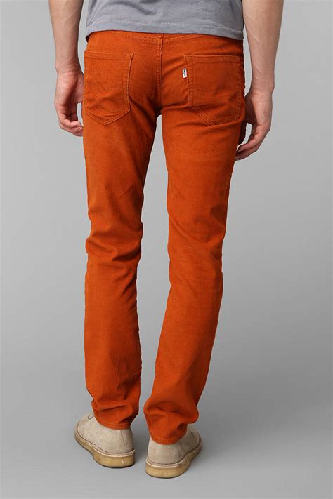 Urban Outfitters Levis 511 Corduroy Pant In Orange For Men Lyst