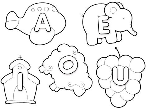 Desenho Para Colorir Vogais