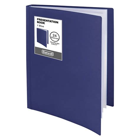 Buy Dunwell Binder With Plastic Sleeves 24 Pocket 1 Pack Blue