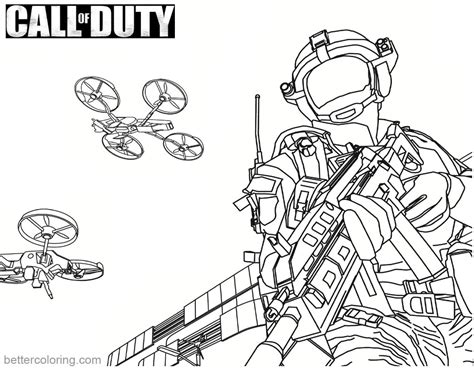 Call Of Duty Coloring Pages Mq 27 Stunt Drone Free Printable Coloring