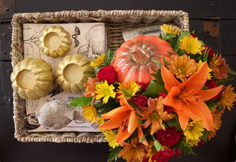 Crafty Texas Girls Fall Home Decor Pumpkin Floral Arrangements