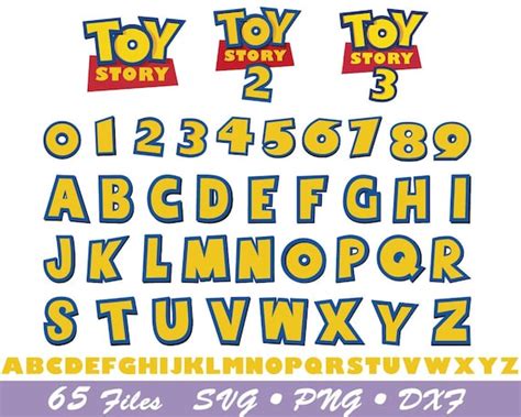 Toy Story Alphabet Svg Toy Story Fonts Svg Toy Story Svg Etsy Uk