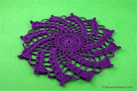 Easy Crochet Spiral Doily Blueraindrops Arts And Crafts