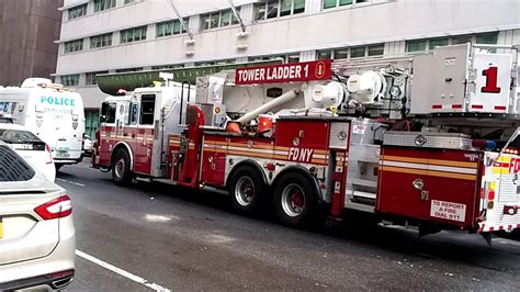 Fdny Ladder 15 And Fdny Ladder 1 Leaving After Battling A 4th Alarm 10