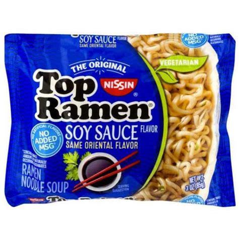 Nissin top ramen soy sauce flavor. Nissin Top Ramen Soy Sauce 85 g