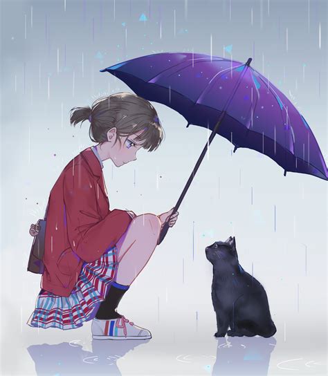 Anime Sad Cat Girl Image By Àchì Sàn