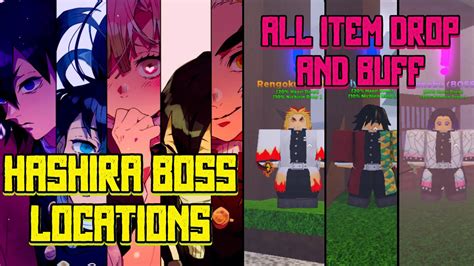 Codes! All Hashira Boss Locations!! Item Drops and Buffs!! Slayers