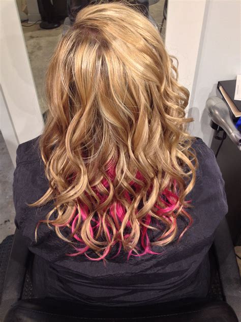 Try these tips to expand your search Blonde highlights and lowlights with pink color lights by ...