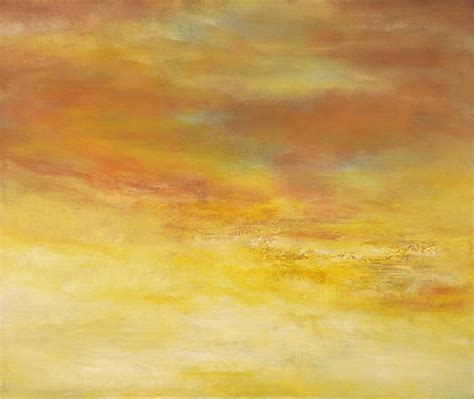 tableau ciel jaune nuages peinture par corinne gegot