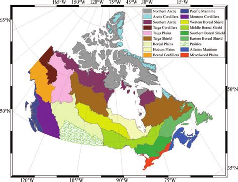 Spatial Distribution Of Various Ecozones In Canada Download