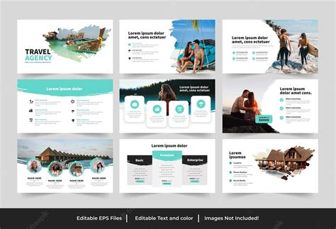 Premium Vector Travel Agency And Tourism Powerpoint Presentation Template