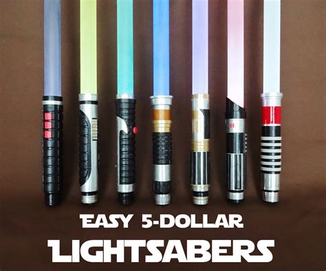 easy 5 lightsabers 18 steps with pictures instructables