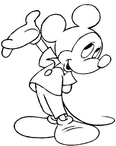 Gambar Mewarnai Kartun Mickey Mouse