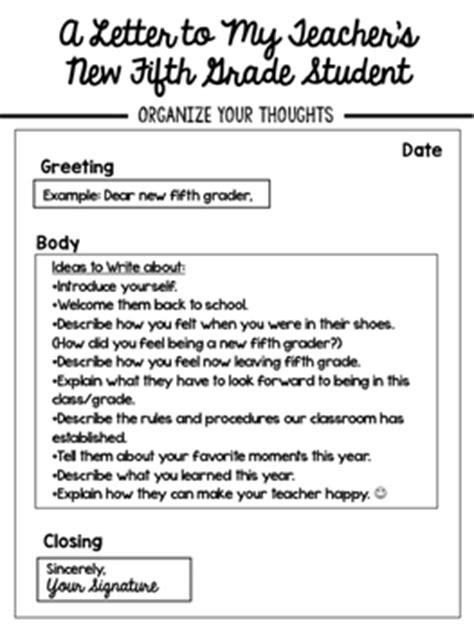 year letter writing template    tpt