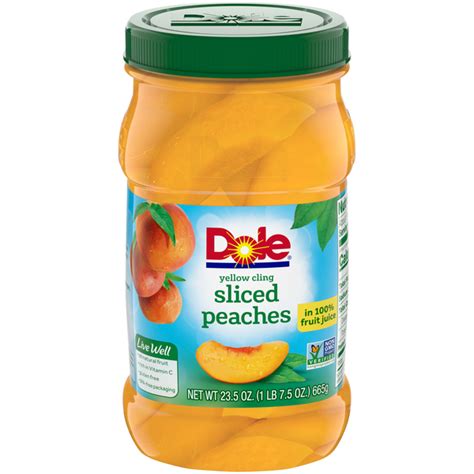 Save On Dole Peaches Yellow Cling Sliced In 100 Fruit Juice Order