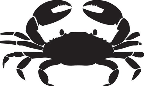 A Crabs Vector Silhouette Vector Art At Vecteezy