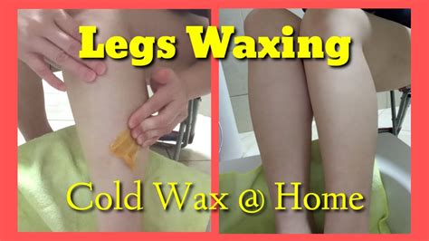 Maid In Uae How I Wax My Legs Cold Waxsugar Wax At Home Youtube