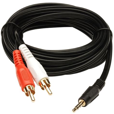 15 Meter Stereo Audio Male To 2 Rca Male Cable 35mm Arpan General