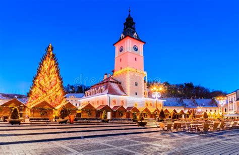 Christmas Market Brasov Transylvania Romania Stock Photo Image Of