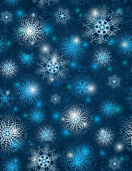 Blue Snowflake Winter Wonderland Background Free Vector Download