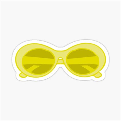 Clout Goggles Yellow Sticker For Sale By Rayerade Redbubble