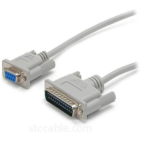 10 Ft Cross Wired Db9 To Db25 Serial Null Modem Cable Female To Male