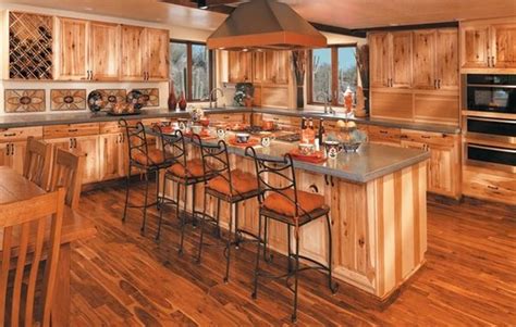 spectacular rustic kitchen ideas island with seating rustic hickory cabinets rustic kitchen