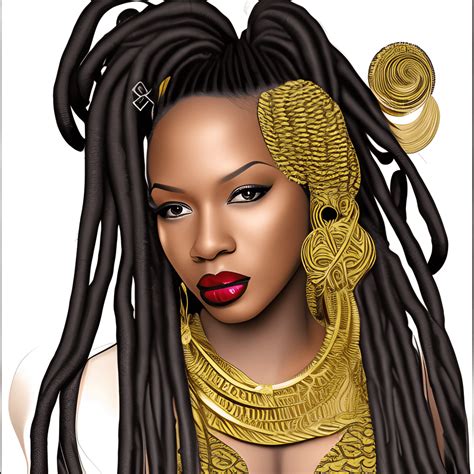 Beautiful African American Woman Graphic · Creative Fabrica