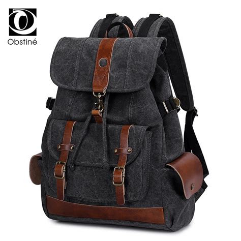 Buy Luxury Canvas Backpack Male For Travel 14 Inch