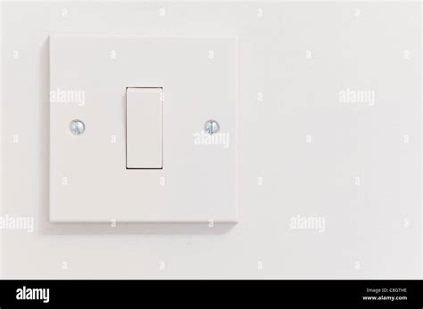 White Domestic Light Switch Stock Photo Alamy