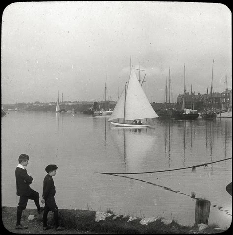 Boys At Harbour In The South Of England Ca 1890s Beach Art