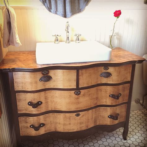 Old Dresser Turned Into Bathroom Vanity Bathroomvanityideassmall