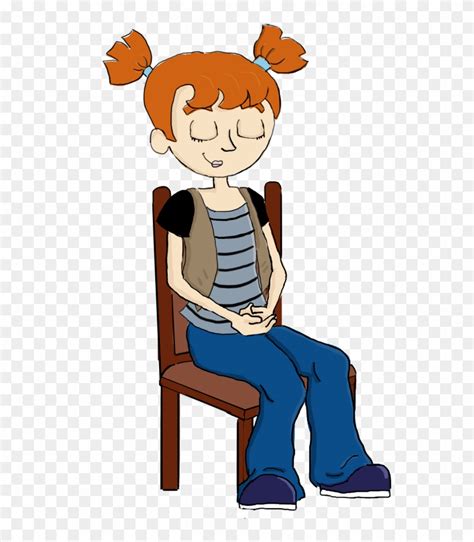 Calm Clipart Boy Is Sitting On A Chair Cartoon Hd Png