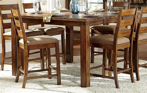 Homelegance Ronan Counter Height Table Natural Burnished Wood 2617n