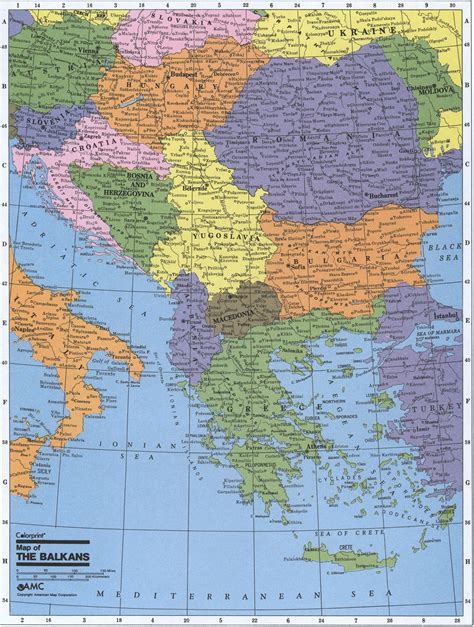 Балканы карта политическая