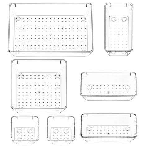 Buy Puricon 7 Pcs Desk Drawer Organizers Trays Set Clear Plastic