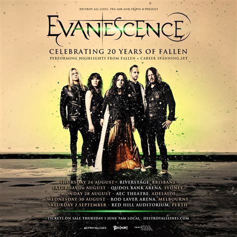 Evanescence Announces Fallen 20th Anniversary Australian Tour Chaoszine