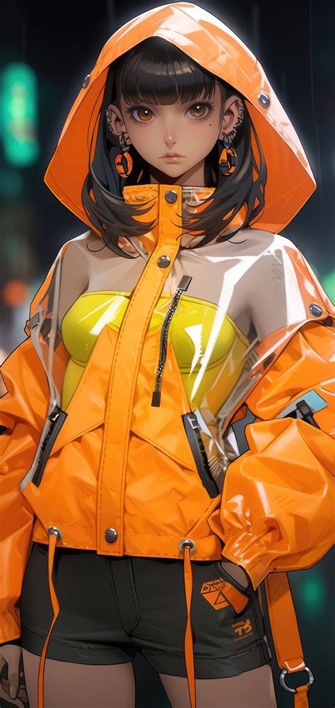 1080x2280 Techwear Anime Girl 4k One Plus 6huawei P20honor View 10