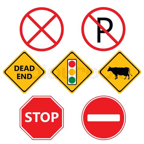 Traffic Laws Labels For Your Product Or Design Stock Vector Colourbox