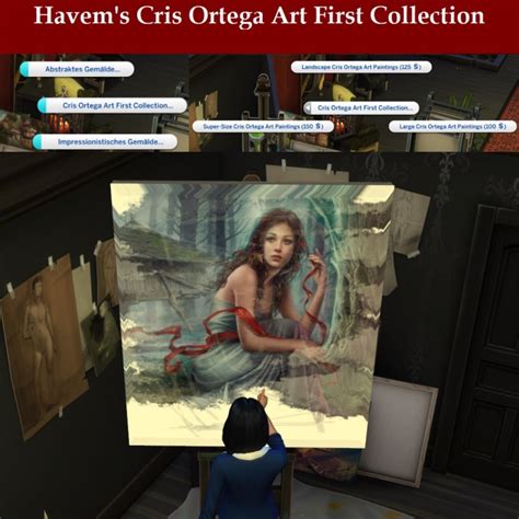 New Art Collection For Easel From Cris Ortega By Havem At Mod The Sims Sims Updates