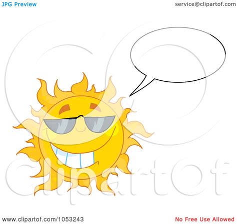 Royalty Free Vector Clip Art Illustration Of A Cool Sun Wearing Shades